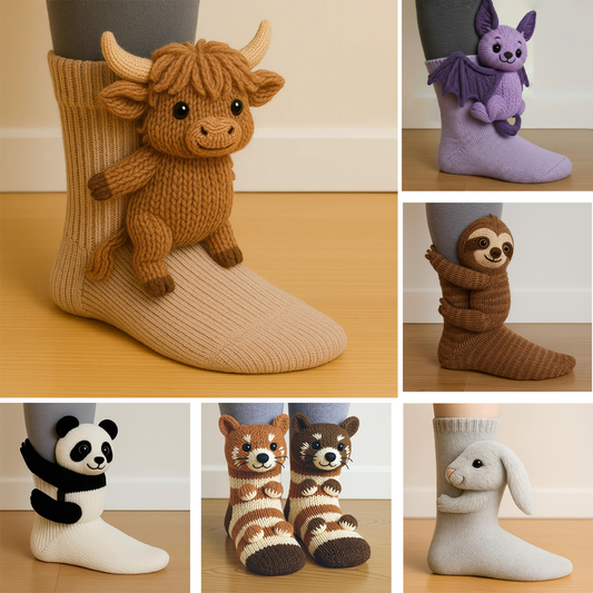 🎅Christmas Sale 50% Off 🎄3D Knit Animal Socks