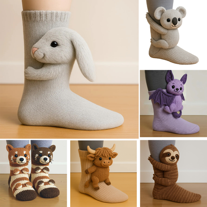 🎅Christmas Sale 50% Off 🎄3D Knit Animal Socks
