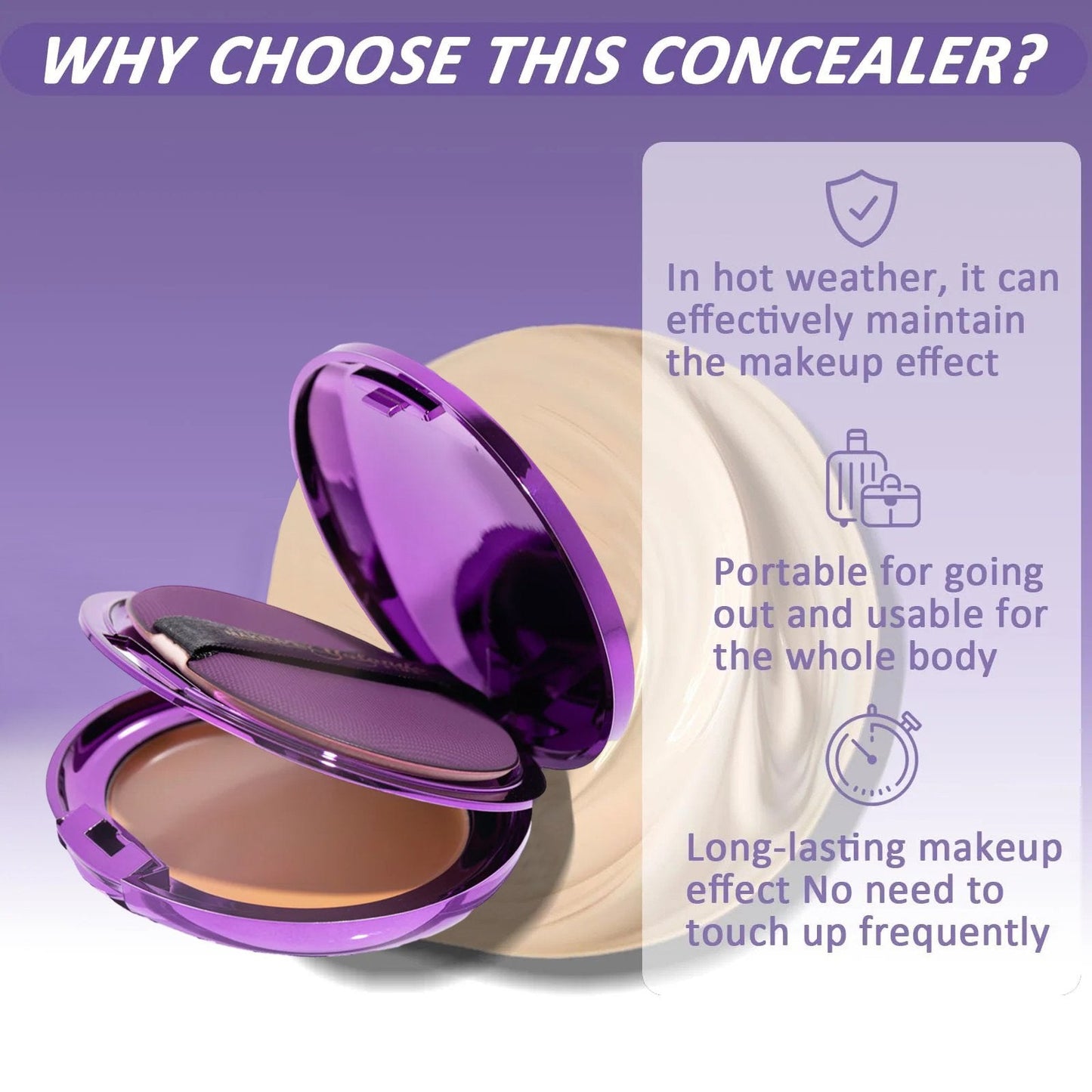 Final 3 Hours: 60%OFF-Soft Matte Cream Concealer with Brush FREE !🎁